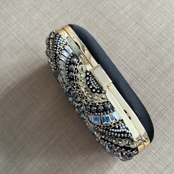 Aldo Embellished Black Clutch - Picture 5 of 9
